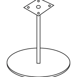 Lorell® Essentials Conference Table Base, Black