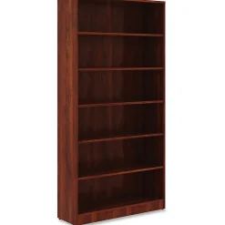 Lorell® Essentials 72"H 6-Shelf Bookcase, Cherry