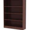 Lorell® Essentials 48"H 4-Shelf Bookcase, Mahogany