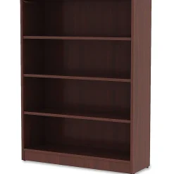 Lorell® Essentials 48"H 4-Shelf Bookcase, Mahogany