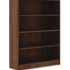Lorell® Essentials 48"H 4-Shelf Bookcase, Walnut