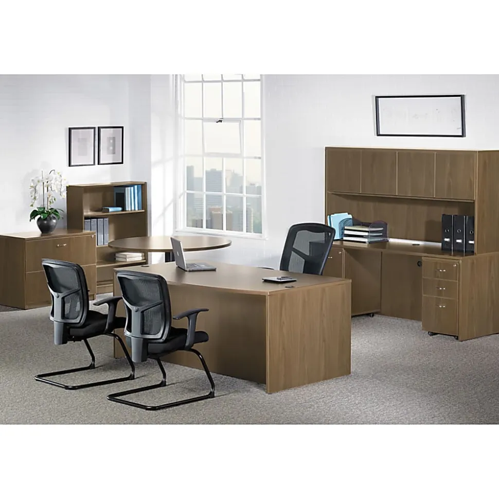 Lorell® Essentials Laminate Oval Conference Table, 29-1/2”H x 72”W x 36”D, Walnut