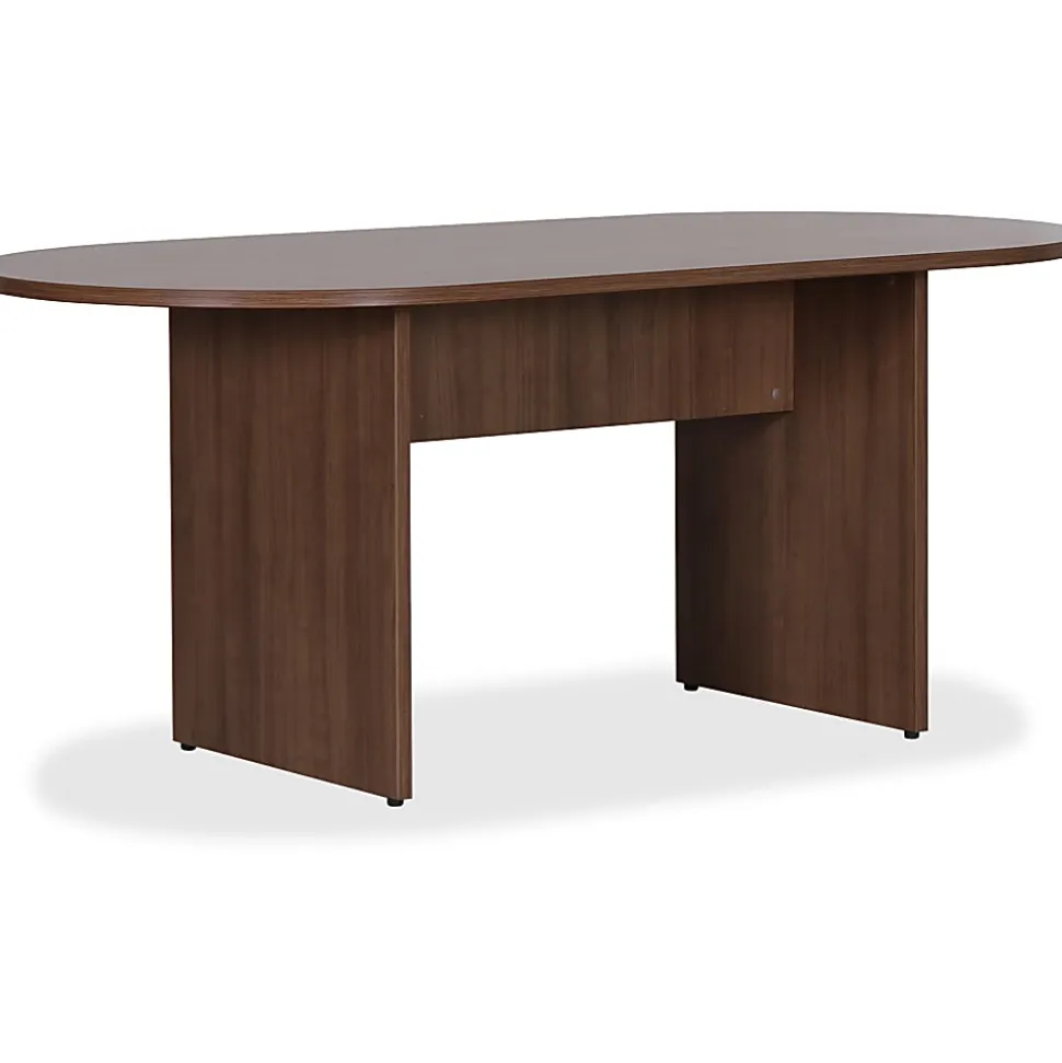 Lorell® Essentials Laminate Oval Conference Table, 29-1/2”H x 72”W x 36”D, Walnut