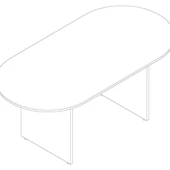 Lorell® Essentials Laminate Oval Conference Table, 29-1/2”H x 72”W x 36”D, Walnut