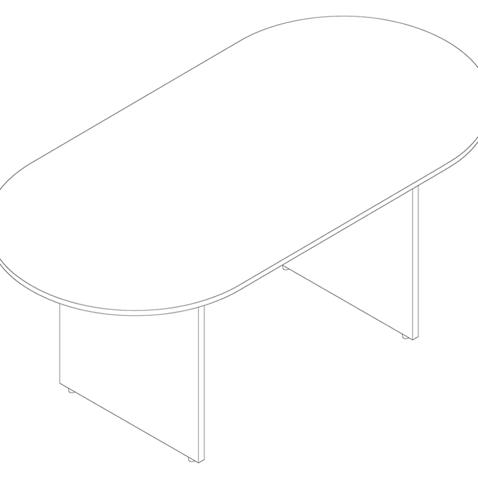 Lorell® Essentials Laminate Oval Conference Table, 29-1/2”H x 72”W x 36”D, Walnut