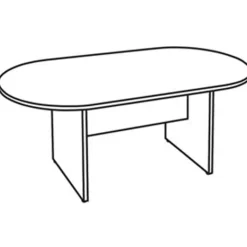 Lorell® Essentials Oval Conference Table, 72"W, Cherry