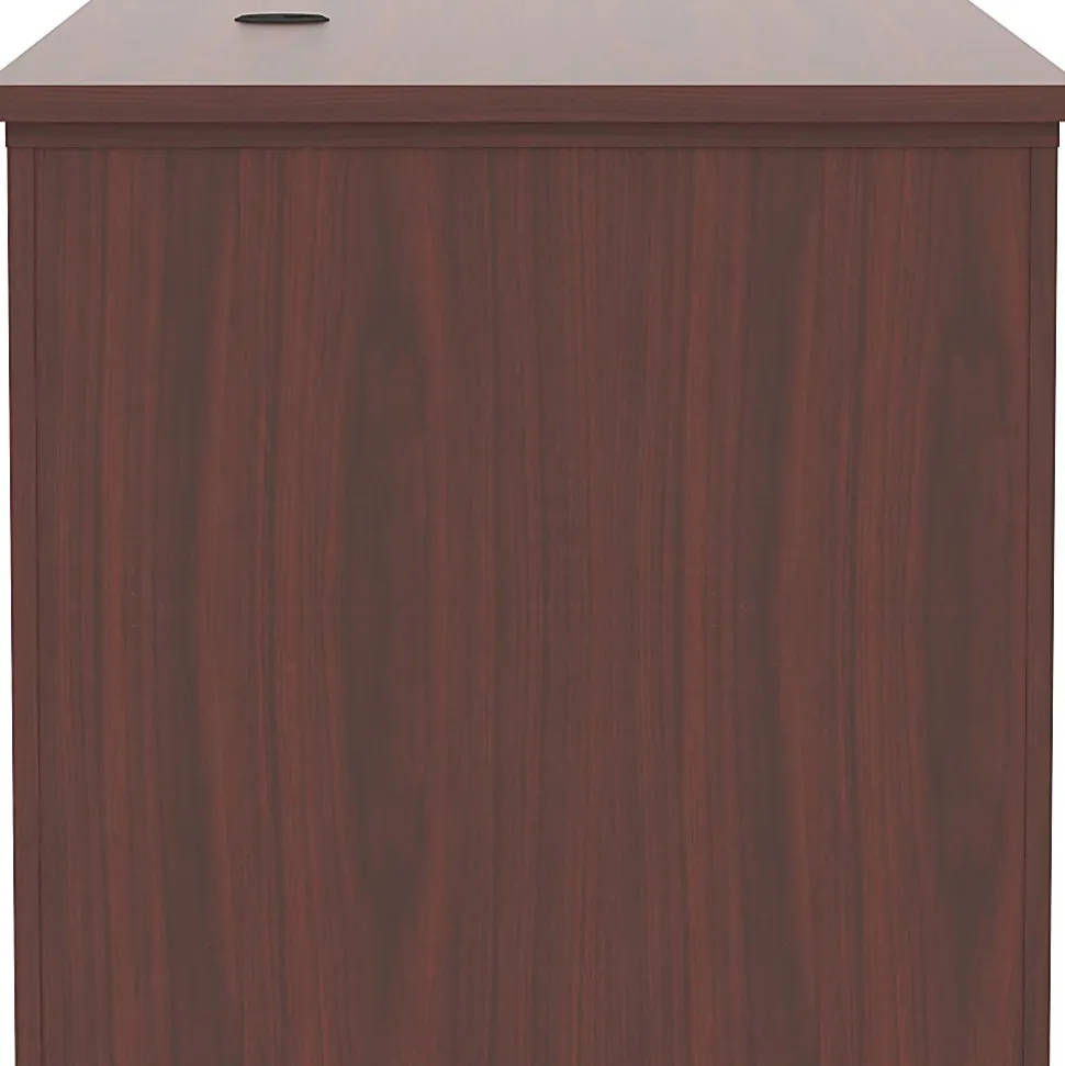 Lorell® Essentials Sit-to-Stand 72"W Desk Shell, Mahogany