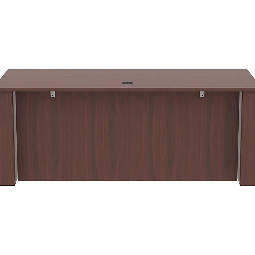 Lorell® Essentials Sit-to-Stand 72"W Desk Shell, Mahogany