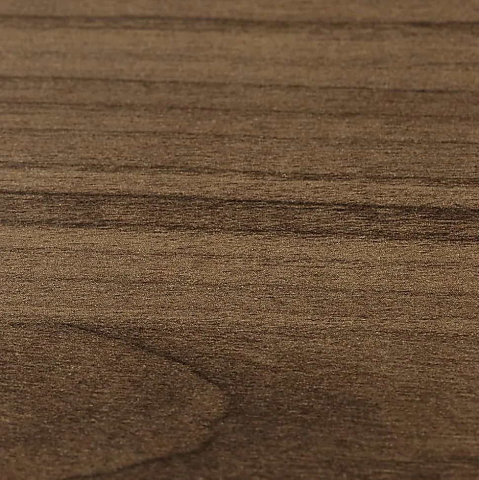 Lorell® Essentials 71"W Bow-Front Shell Computer Desk, Walnut