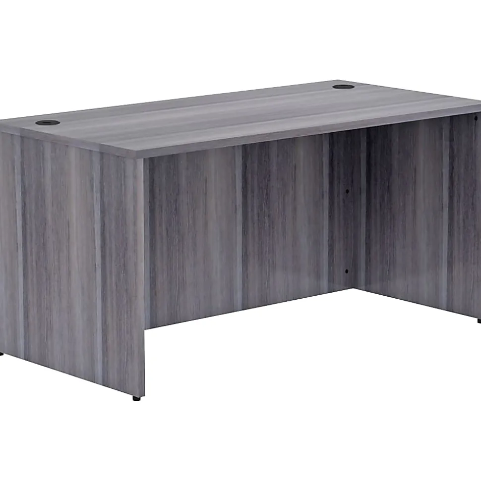 Lorell® Essentials 60"W Computer Desk, Weathered Charcoal