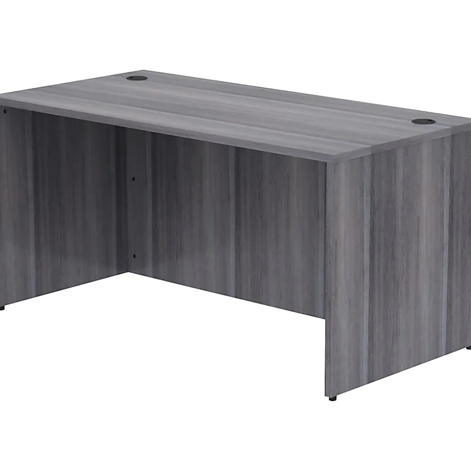 Lorell® Essentials 60"W Computer Desk, Weathered Charcoal