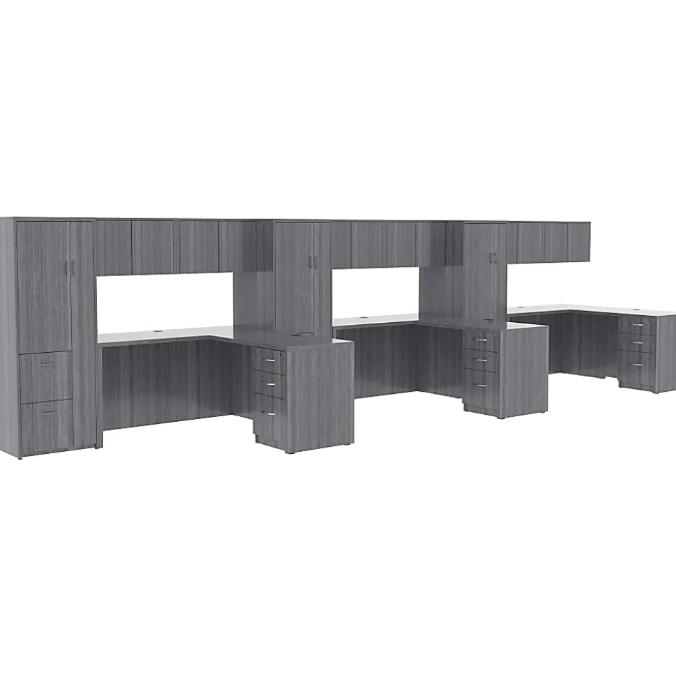 Lorell® Essentials 60"W Computer Desk, Weathered Charcoal