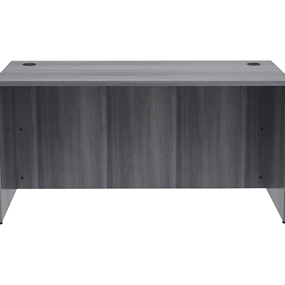 Lorell® Essentials 60"W Computer Desk, Weathered Charcoal