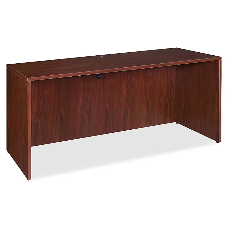 Lorell® Essentials 66"W Computer Desk Credenza, Mahogany