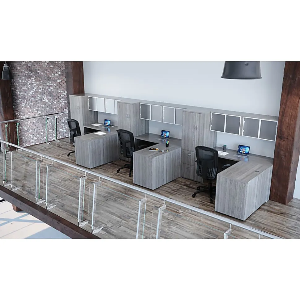 Lorell® Essentials 48"W Computer Desk, Weathered Charcoal