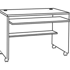 Lorell® Essentials 42"W Computer Workstation, 29-1/2"H x 41-3/8"W x 23-5/8"D, Mahogany