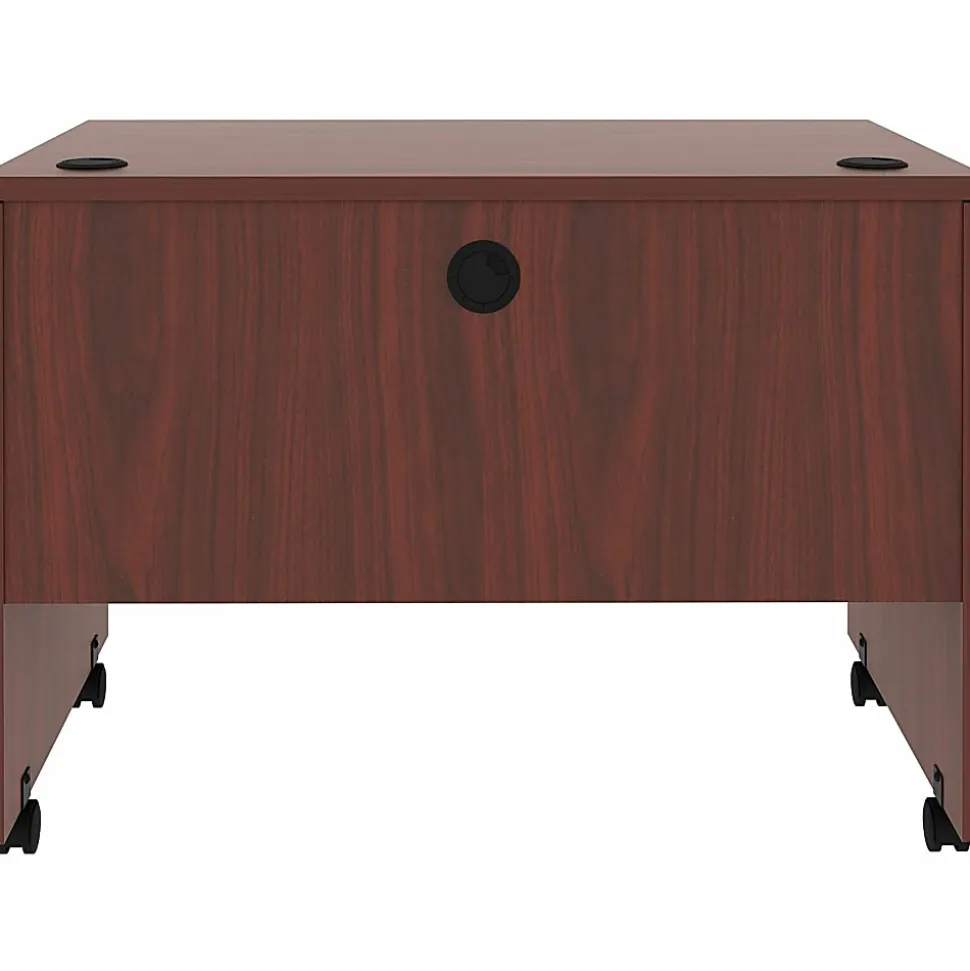 Lorell® Essentials 42"W Computer Workstation, 29-1/2"H x 41-3/8"W x 23-5/8"D, Mahogany