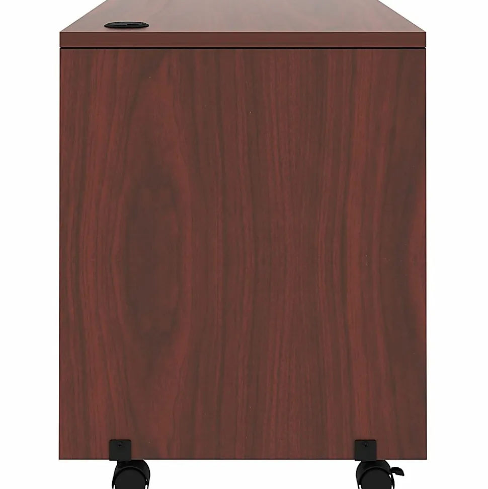 Lorell® Essentials 42"W Computer Workstation, 29-1/2"H x 41-3/8"W x 23-5/8"D, Mahogany
