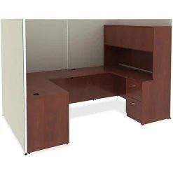 Lorell® Essentials 60"W Computer Desk Credenza, Cherry