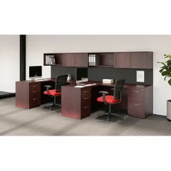 Lorell® Essentials 60"W Computer Desk Credenza, Mahogany