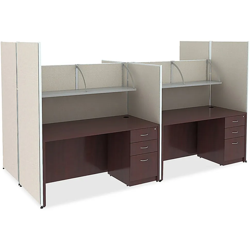 Lorell® Essentials 60"W Computer Desk Credenza, Mahogany