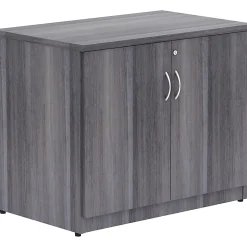 Lorell® Essentials 36"W 2-Door Storage Cabinet, Weathered Charcoal