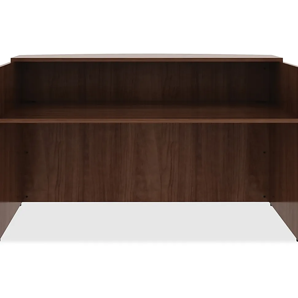 Lorell® Essentials 72"W Reception Computer Desk, Walnut