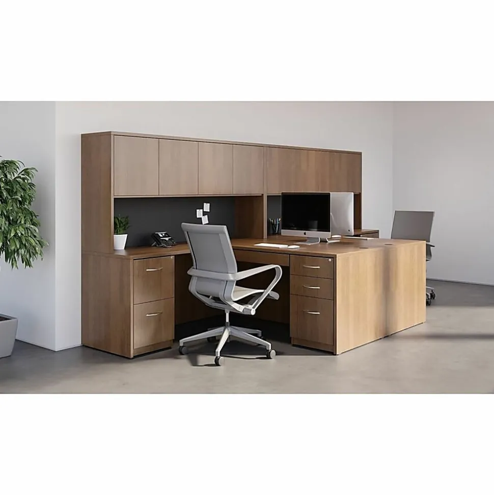 Lorell® Essentials 60"W Rectangular Computer Desk Shell, Walnut