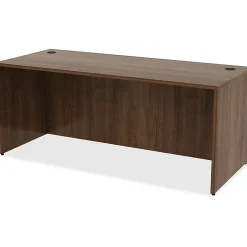 Lorell® Essentials 72"W Rectangular Shell Computer Desk, Dark Walnut