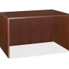 Lorell® Essentials 48"W Rectangular Shell Computer Desk, Mahogany