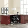 Lorell® Essentials 48"W Rectangular Computer Desk Shell, Mahogany