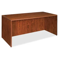 Lorell® Essentials 66"W Rectangular Shell Computer Desk, Cherry