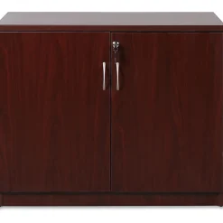 Lorell® Essentials 36"W Storage Cabinet, Mahogany