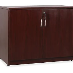 Lorell® Essentials 36"W Storage Cabinet, Mahogany