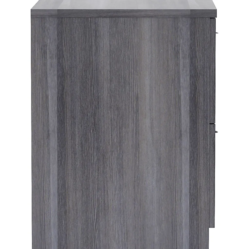 Lorell® Essentials 35"W x 22"D Lateral 2-Drawer File Cabinet, Weathered Charcoal