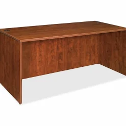 Lorell® Essentials 72"W x 36"D Rectangular Shell Computer Desk, Cherry