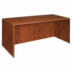 Lorell® Essentials 48"W x 24"D Rectangular Shell Computer Desk, Cherry