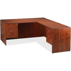 Lorell® Essentials 48"W x 30"D Rectangular Shell Computer Desk, Cherry