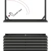 Lorell® Folding Melamine Training Table, 30”H x 60”W x 18”D, Black/Gray
