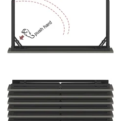 Lorell® Folding Melamine Training Table, 30”H x 60”W x 18”D, Black/Gray