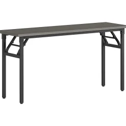 Lorell® Folding Melamine Training Table, 30”H x 60”W x 18”D, Black/Gray