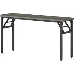Lorell® Folding Melamine Training Table, 30”H x 60”W x 18”D, Black/Gray