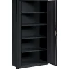 Lorell® Fortress Series 18"D Steel Storage Cabinet, Fully Assembled, 5-Shelf, Black