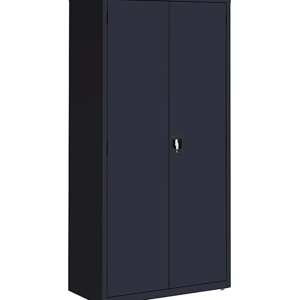 Lorell® Fortress Series 18"D Steel Storage Cabinet, Fully Assembled, 5-Shelf, Black