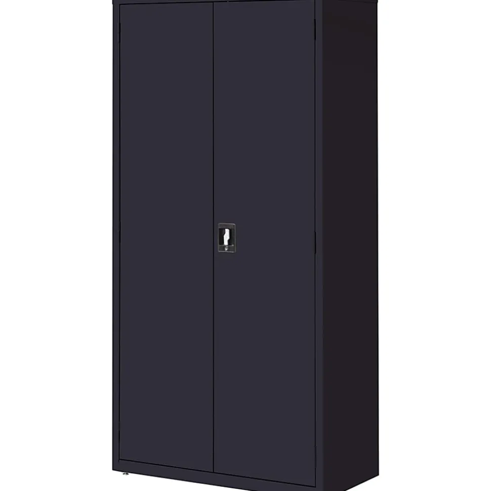 Lorell® Fortress Series 18"D Steel Storage Cabinet, Fully Assembled, 5-Shelf, Black