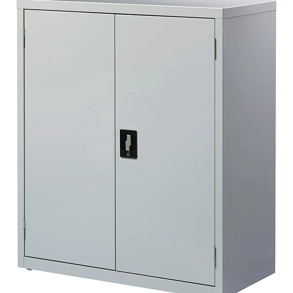 Lorell® Fortress Series 18"D Steel Storage Cabinet, Fully Assembled, 3-Shelf, Light Gray