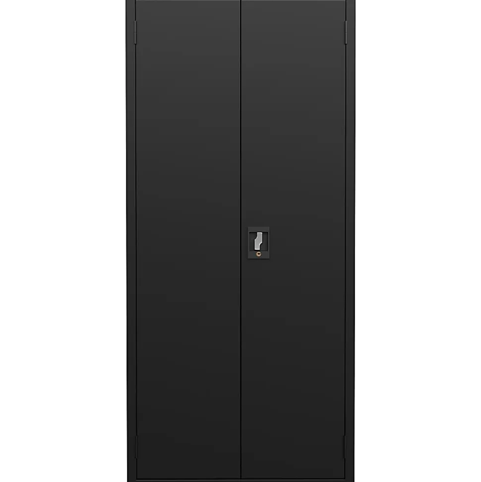Lorell Fortress Series Slimline Storage Cabinet - 30"x 15" Depth x 66" - 4x Shelf(ves) - 720 lb Load Capacity - 69830BK