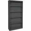 Lorell® Fortress Series Steel Modular Shelving Bookcase, 5-Shelf, 72"H x 34-1/2"W x 13"D, Black