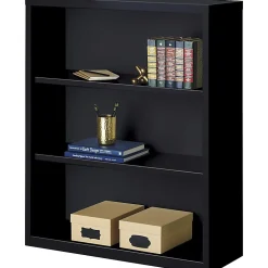 Lorell® Fortress Series Steel Modular Shelving Bookcase, 3-Shelf, 42"H x 34-1/2"W x 13"D, Black