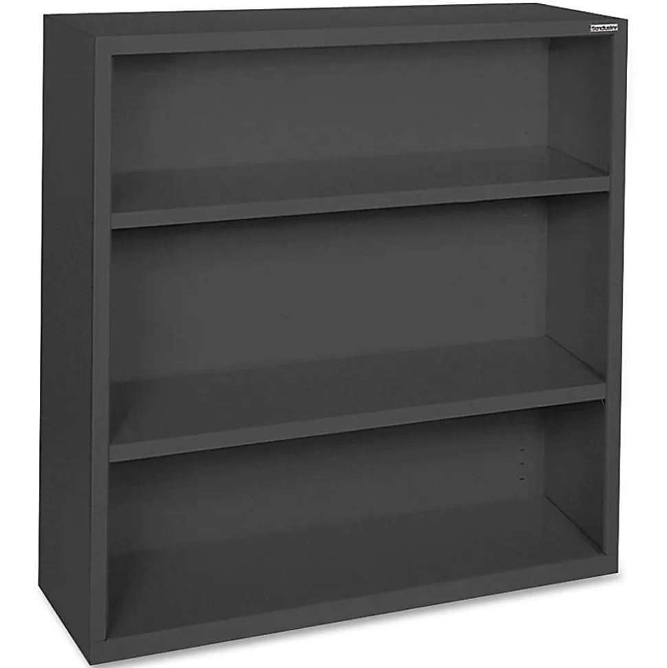 Lorell® Fortress Series Steel Modular Shelving Bookcase, 3-Shelf, 42"H x 34-1/2"W x 13"D, Black